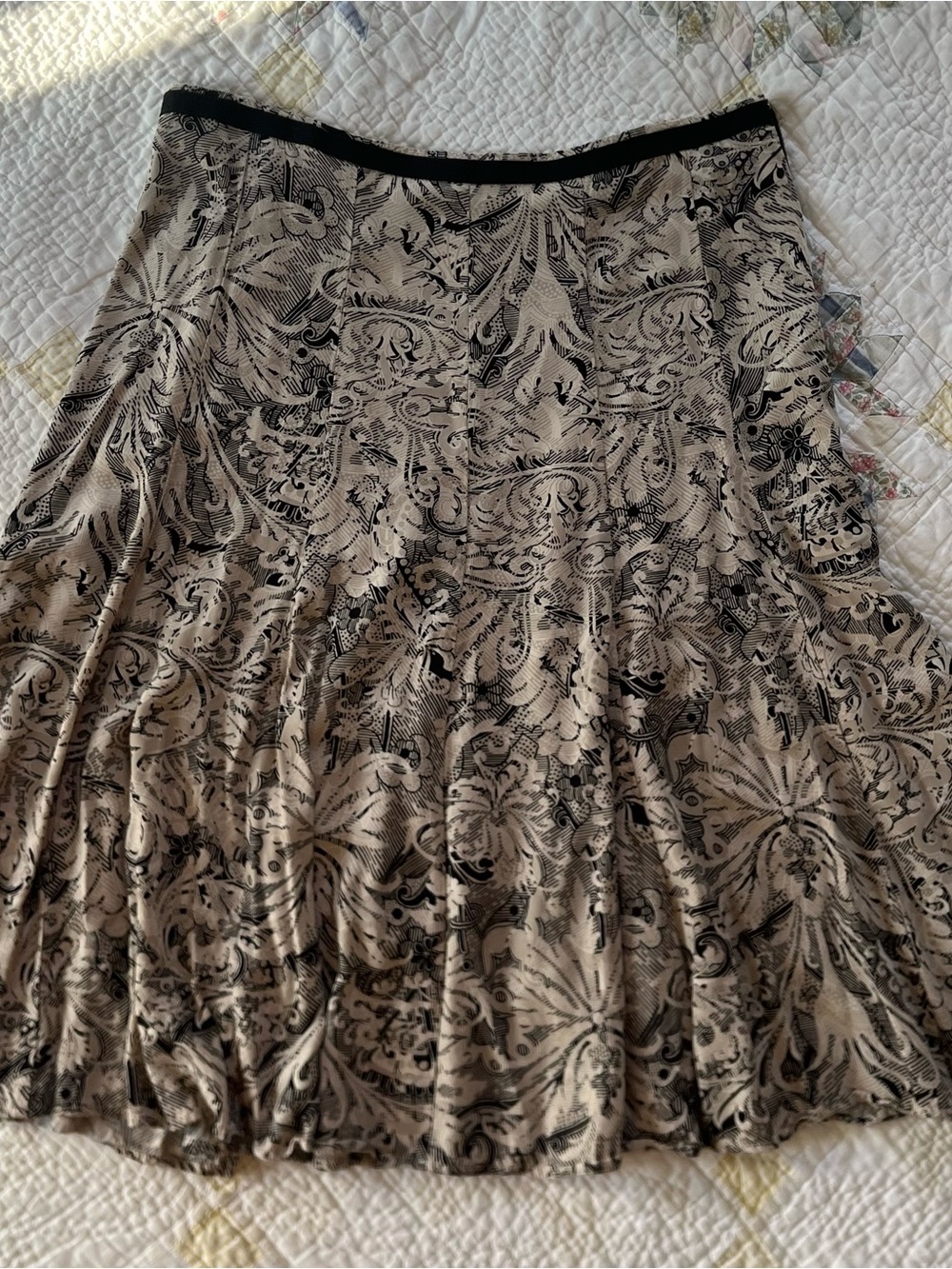 Rayon midi skirt